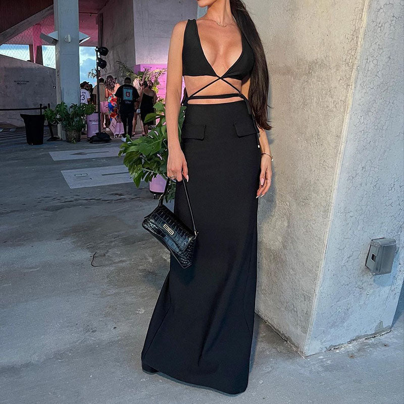 Alyia Cutout Maksi Elbise