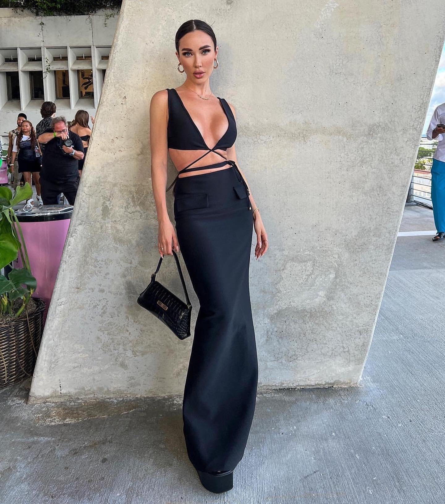 Alyia Cutout Maksi Elbise