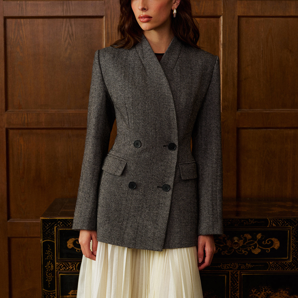 Yün Karışımlı Blazer Ceket