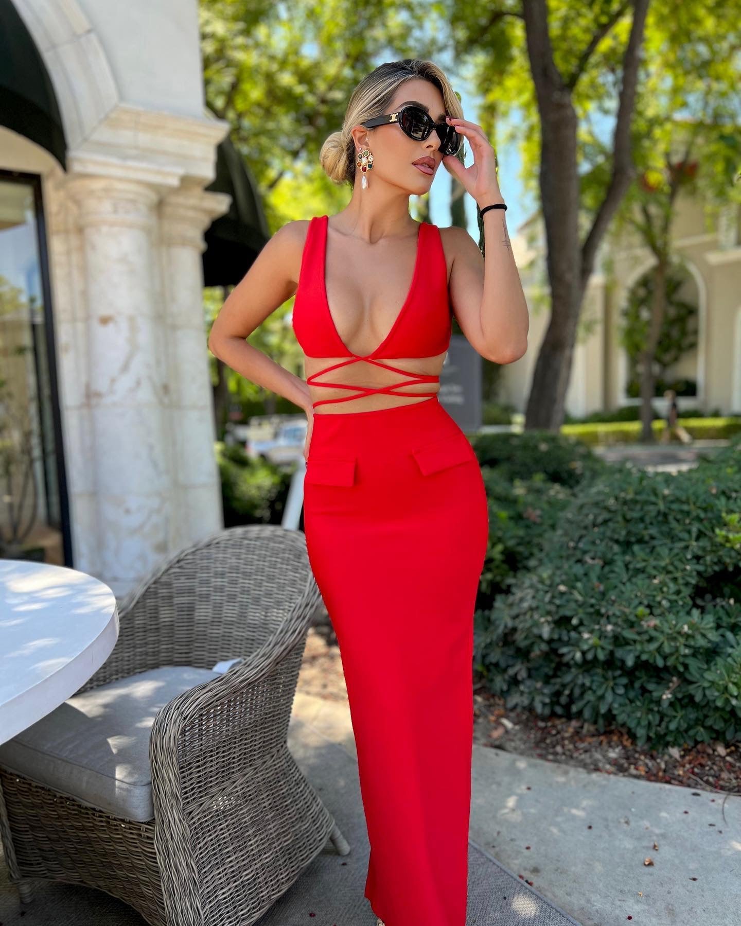 Alyia Cutout Maksi Elbise