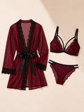 Lune Elegance Lace Robe Set