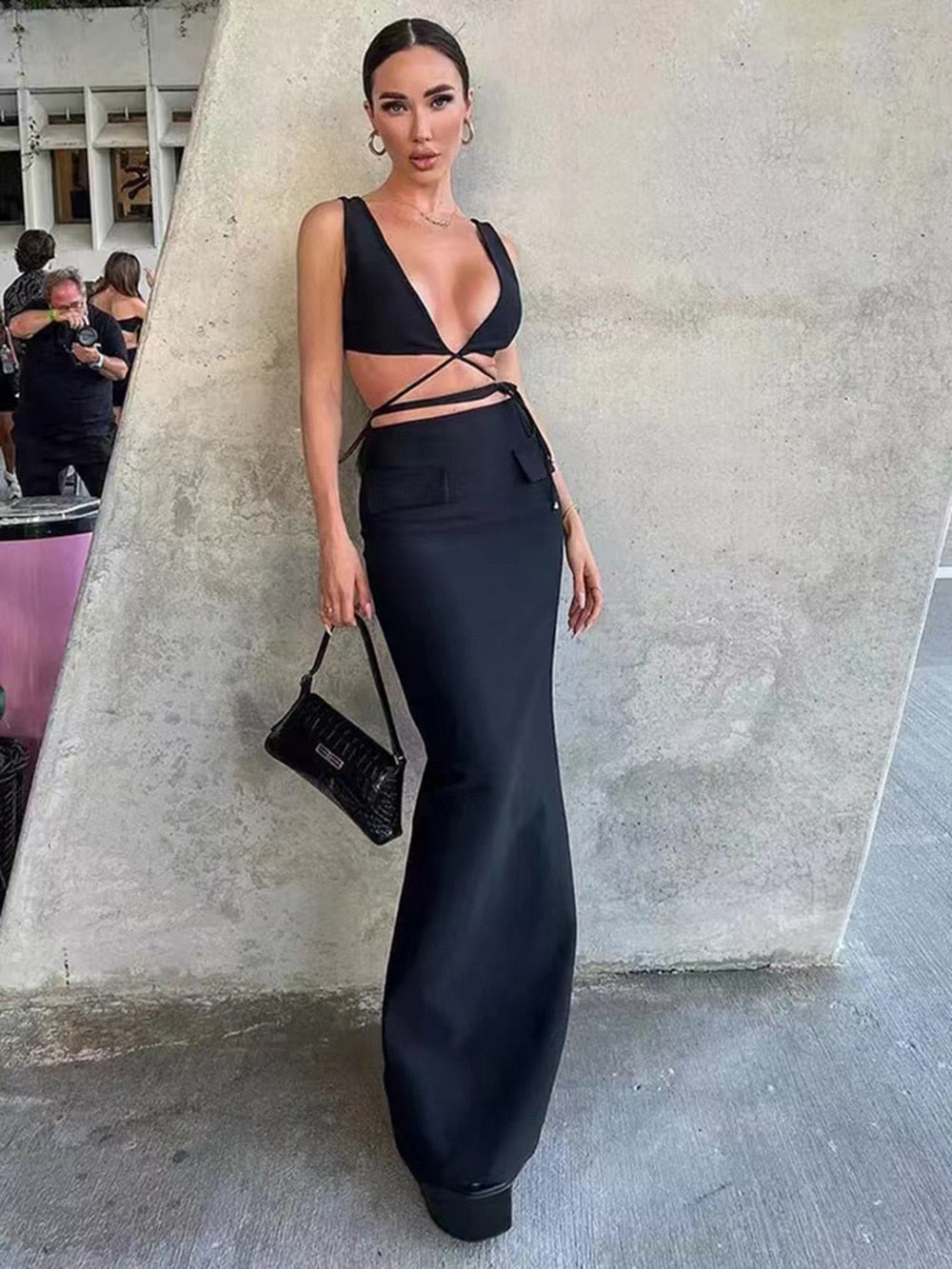 Alyia Cutout Maksi Elbise