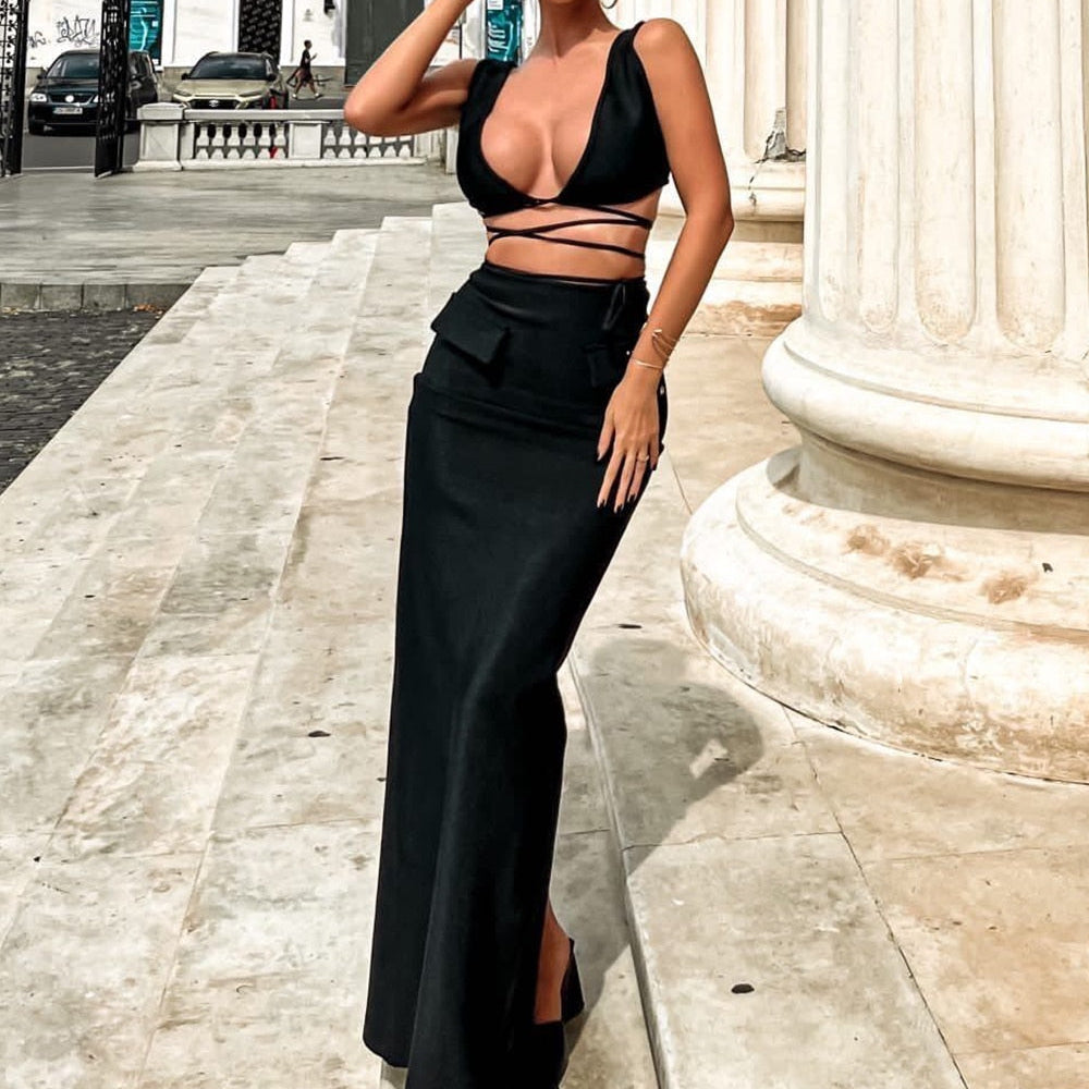 Alyia Cutout Maksi Elbise