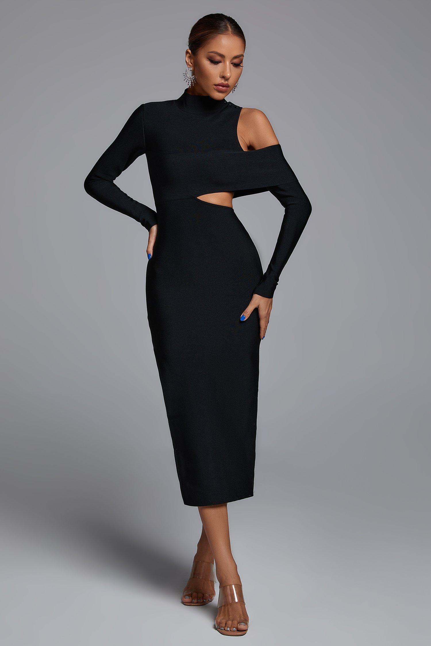 Alyia Cut-out Maksi Bandaj Elbise